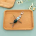 Handcrafted beaded doll keychain cute bag charm quirky accessory for car keys and daily use. - Beaded Doll Charm (B434-3)