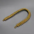 Detaillierte Nahaufnahme des exquisiten goldenen gewebten Taschengurt mit feiner Handwerkskunst. - 60CM / Alt Gold