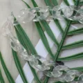 Clear acrylic chain strap detail view, transparent bag chain for trendy purse accessories. - Clear White