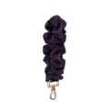 Purple denim scrunchie bag strap short phone charm chain accessory for women handbags - Deep purple