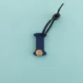 Porte-clés lettre I en cuir, pendentif de sac minimaliste pour accessoire de femmes. - Lettre I (B422-I)