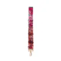 Sangle de sac de style bohème DIY avec tissu floral, boucle réglable et pierres colorées. - Style Perles en Pierre Florale Colorée (B364-4)