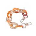 30cm Acrylic Chain Bag Strap Phone Case DIY Decorative Metal Chunky Chain Handle Accessory - With Clasp 30cm / Coffee