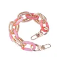 DIY acrylic and metal chain strap for mobile phone cases, handbags, and fashionable accessories. - With Clasp 30cm / Red Jade