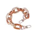 DIY 30cm acrylic and metal chain strap for phone cases and bags, stylish chunky accessory. - With Clasp 30cm / Dark Brown