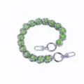 Durable metal bead acrylic chain 40cm handbag strap and stylish phone case chain accessory. - B109 Green