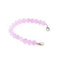 Pink acrylic faceted bead bag chain with gold lobster clasps. Perfect for stylish handbags. - Glowing Pink