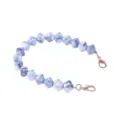 Acrylic marble bead handbag chain strap replacement with gold metal clasps for purses. - Two-Tone White Coffee