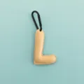Portachiavi Lettera L in Pelle PU Grazioso Ciondolo Borsa con Moschettone Nero Stile - Lettera L