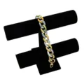Acrylic and metal mixed chain strap for phone case and handbag replacement 20x30mm. - Two-tone White & Gold