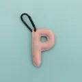 Portachiavi con lettera P in pelle PU rosa simpatico ciondolo borsa per donne ragazze - Stile Lettera P