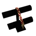 Chunky red acrylic and gold metal chain strap for handbag purse or phone case accessory - Two-tone Red & Gold