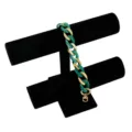 Green Acrylic Chunky Chain Strap Fashion Bag Accessory and Phone Chain Variant - Luminous Green & Gold