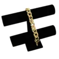 Acrylic chunky chain strap in beige and gold for bags and phone cases, stylish accessory. - Natural Wood Mixed Gold
