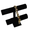 Acrylic and gold metal chain strap for women handbags, purses or phone cases, stylish accessory. - Stone Black Mixed Gold