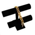 Amber Acrylic and Gold Metal Chunky Chain Strap Accessory for Bag and Phone Handle Variant - Stone Yellow Mixed Gold
