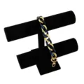 Acrylic and metal mixed chain strap for mobile case or handbag, blue and gold design. - Two-tone Blue & Gold