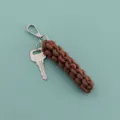 Gewebter Nylonseil Schlüsselanhänger Taschenanhänger minimalistisch Tasche Zubehör - Braun