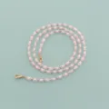 Beaded bag chain strap replacement for women, pink bead in bead design with gold clasps. - 120 cm / Pink