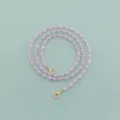 Elegant beaded bag chain with purple and transparent tubes, stylish replacement strap for women. - 120 cm / Purple