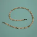 Acrylic eyeglasses chain stylish fashion holder strap for sunglasses reading glasses secure fit - Two-Tone Beige Coffee