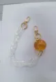 Chaîne de sac en acrylique avec pendentif boule ambre, accessoire DIY pour sac transparent. - Transparent