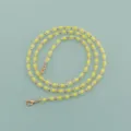 Clear and yellow beaded bag strap replacement chain with gold clasps for women handbag crossbody - 120 cm / Yellow