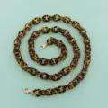Chaine de sac en acrylique motif leopard 120cm sangle DIY accessoire pour telephone - B316 Forme Plate