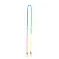 Cordino per telefono intrecciato arcobaleno con perline di legno, cinturino leggero. - Multicolore