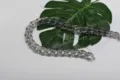 Grey acrylic bag chain strap, stylish resin links replacement shoulder strap for fashion handbags. - Transparent Gray