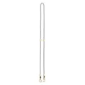 Elegante laccetto per telefono a tracolla 120cm con perline di legno e anelli metallici. - Grigio