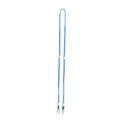 120cm blue gradient braided phone lanyard with wooden beads detail view showcase - Royal Blue