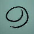 Black acrylic eyeglasses chain stylish mask holder strap durable eyewear accessory for daily wear - Black