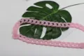 Pink acrylic chain bag strap, medium size 20mm x 30mm stylish replacement strap accessory. - Pink