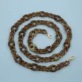 120cm Crossbody Acrylic Bag Chain Tortoiseshell Resin Purse Strap Phone Case Chain - Snowflake Brown