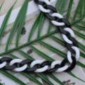 Medium 20x30mm black white acrylic bag chain strap, stylish trendy fashion purse replacement. - Black and White