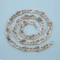 Acrylic bag chain 120cm tortoise shell crossbody strap stylish resin phone chain accessory - Dual-color Beige