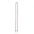 120cm cordino per cellulare intrecciato con perline di legno e anelli metallici donna - Rosso Floreale