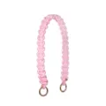 Rosa gewebter Handtaschenriemen 60cm mit Metallringen Ersatz Schultergurt fuer Hobo Tasche - 60CM / Neu Gefleckt Rosa
