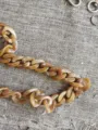 Resin bag chain strap replacement acrylic chain handle stylish purse accessory brown - Snowflake Brown