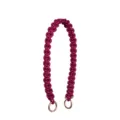 Magentafarbener geflochtener Taschenriemen Ersatz mit goldenen Ringen für Schultertasche. - 60CM / Neu Gefleckt Bordeaux