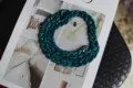 Dark teal chunky acrylic chain strap for stylish handbags and trendy mask accessories. - Small Peacock Green