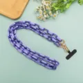 Lila matte Kettenriemen, makarone seidige Taschenkette, stilvolle Handykettenaufhaengung - Langer Stil / Hellviolett