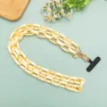 Macaron gelbe Acryl Kette, trendige Handyketten und vielseitige Ersatztaschenriemen stylisch. - Langer Stil / Wolke Gelb