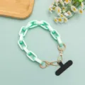 Mintgrüne Acryl-Taschenkette modisches Handy-Umhängeband Zubehör trendiges Pastell-Design - Kurzer Stil / Frühlings-Teegrün