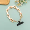Mattes Acryl Handyketten Makaron Farbe stilvoller Riemen vielseitiges modisches Zubehör - Kurzer Stil / Pampelmuse Orange