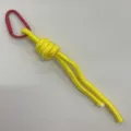 DIY woven short lanyard pendant for clothing and bags with red carabiner keychain accessory - Style DIY-1
