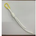 DIY braided lanyard accessory white rope with yellow carabiner for bag pants decoration - DIY-2