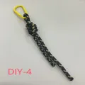 Chinese style woven lanyard short paracord keychain bag pants hanging charm accessory - Style DIY-4