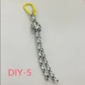 Woven lanyard bag charm DIY Chinese style short strap fashion accessory for pants keychain - Style DIY-5